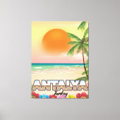 Stadsreisposter Antalya Turkije Canvas Afdruk (Voorkant)