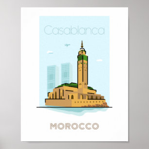 Stadsreisposter Casablanca - marokko Poster
