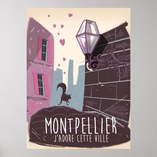 Stadsreisposter Montpellier Frankrijk Poster (Voorkant)