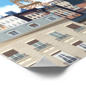 Stadsreisposter voor eiffeltoren in Parijs Frankri Poster (Hoek)