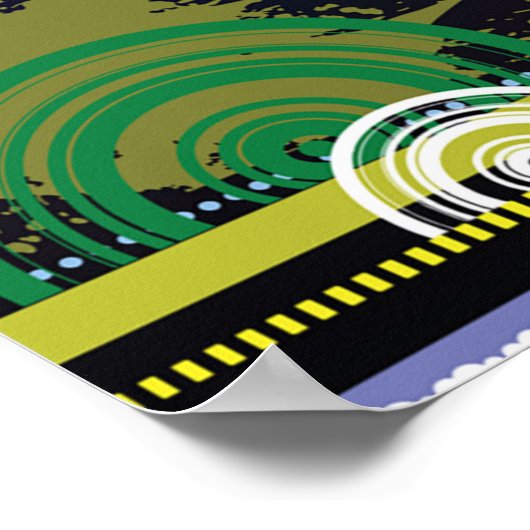 Stadsscène in Dusk Poster (Hoek)