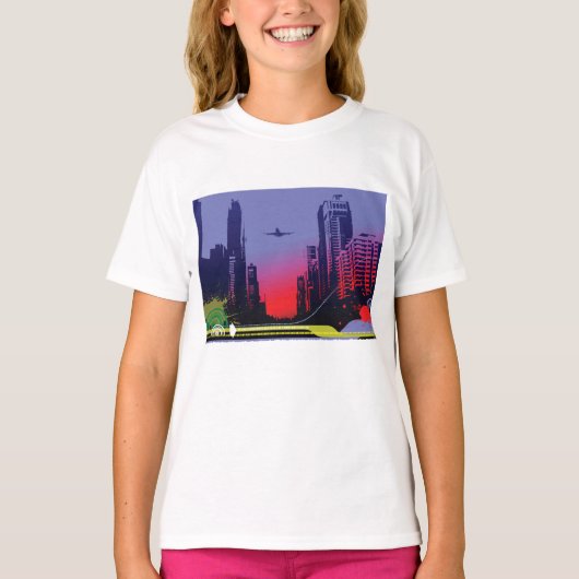 Stadsscène in Dusk T-shirt (Voorkant)