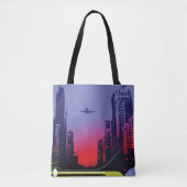 Stadsscène in Dusk Tote Bag (Voorkant)