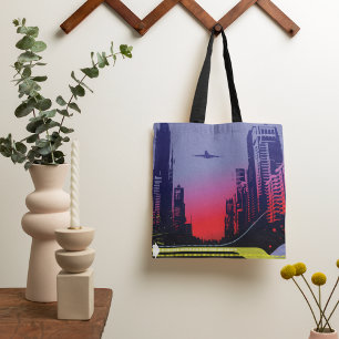 Stadsscène in Dusk Tote Bag