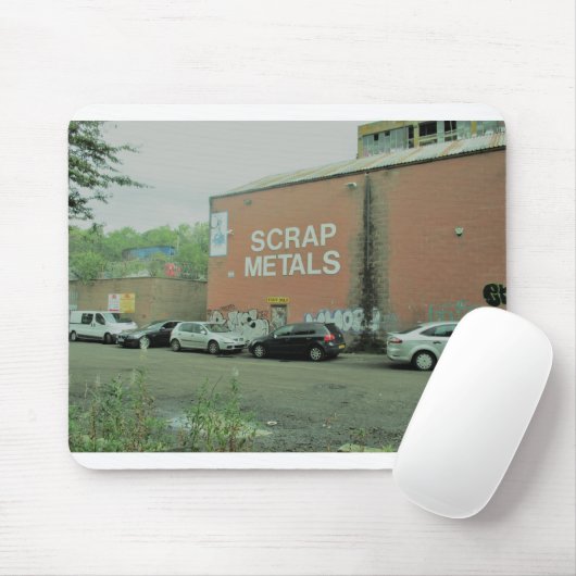 Stadsschrootwerf in Byker Newcastle Muismat (Met muis)