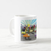 Stadssnelweg, stad en verkeer koffiemok (Voorkant links)