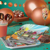 Stadssnelweg, stad en verkeer papieren bordje