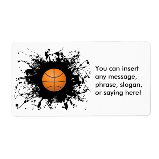 Stadsstijl Basketball Etiket (Voorkant)