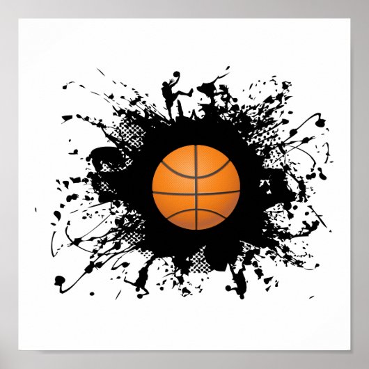 Stadsstijl Basketball Poster (Voorkant)