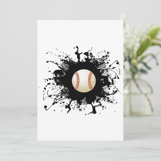 Stadsstijl honkbal kaart (Staand voorkant)