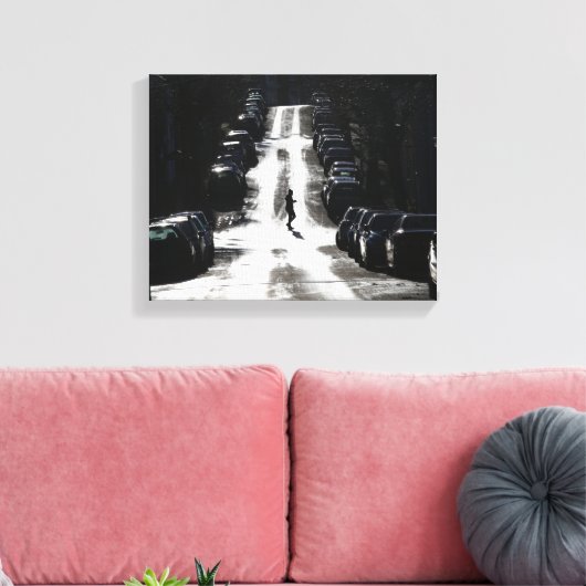 Stadsstraat Canvas Afdruk (Insitu (Woonkamer))