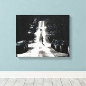 Stadsstraat Canvas Afdruk (Insitu (Houten vloer))