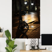 Stadsstraat 's nachts poster (Thuiskantoor)