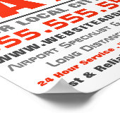 Stadsstraatlantaarns, de firma van de Taxicabine A Poster (Hoek)