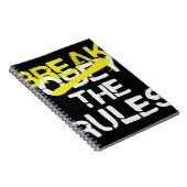 Stadsstraten breken de regels stencil graffiti notitieboek (Rechterzijde)