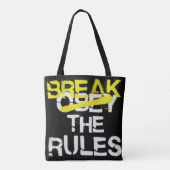 Stadsstraten breken de regels stencil graffiti tote bag (Achterkant)