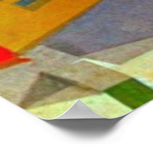 Stadsstraten van Zürich, Zwitserland. Areal uitzic Poster (Hoek)