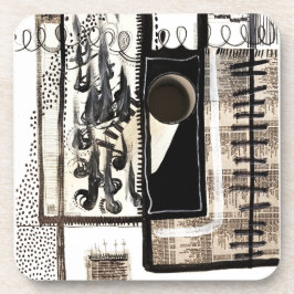 Stadstaal Zwart-wit Bier Onderzetter