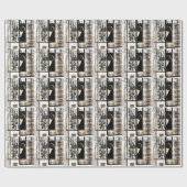 Stadstaal Zwart-wit Cadeaupapier (Vlak)