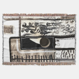 Stadstaal Zwart-wit Deken