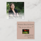 Stadstours gids Misty Fotosjabloon Vierkante Visitekaartje (Voorkant / Achterkant)