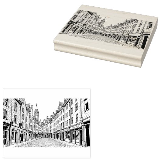 Stadstraat Rubberstempel (Gestempeld)