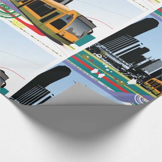 Stadstrampapier Cadeaupapier (Hoek)