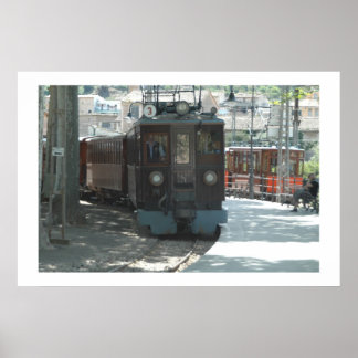 Stadstrein in Soller van Mallorca, Spanje Poster