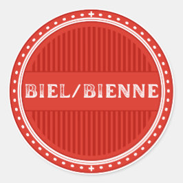 Stadstrotsembleem Biel/Bienne – Zwitserse identite Ronde Sticker