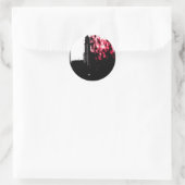 Stadsverbranding Ronde Sticker (Tas)