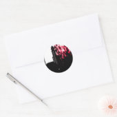Stadsverbranding Ronde Sticker (Envelop)