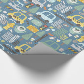 Stadsverkeer - Kinderen Cadeaupapier (Hoek)