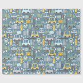 Stadsverkeer - Kinderen Cadeaupapier (Vlak)