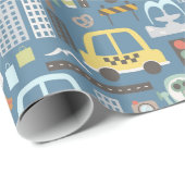 Stadsverkeer - Kinderen Cadeaupapier (Rol Hoek)