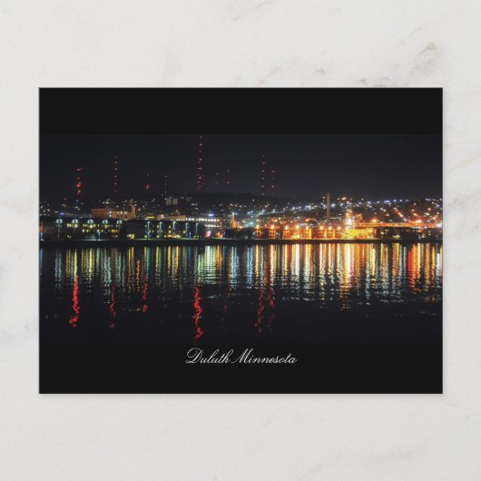 Stadsverlichting Duluth Minnesota Briefkaart (Voorkant)