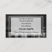 Stadsverlichting Düsseldorf — zwart-wit design Bus Visitekaartje (Achterkant)