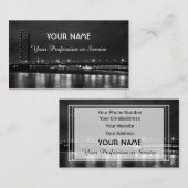 Stadsverlichting Düsseldorf — zwart-wit design Bus Visitekaartje (Voorkant / Achterkant)