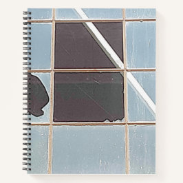 Stadsverval - gebroken industrieel raam notitieboek