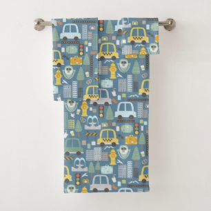 Stadsvervoer Kinder auto's Bad Handdoek