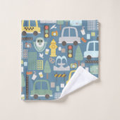 Stadsvervoer Kinder auto's Bad Handdoek (Wasdoekje)