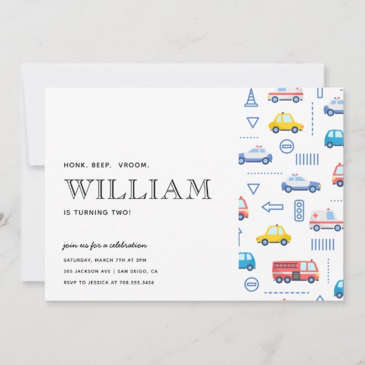 Stadsvervoer Vrachtwagen Tweede verjaardag Kaart (Voorkant)