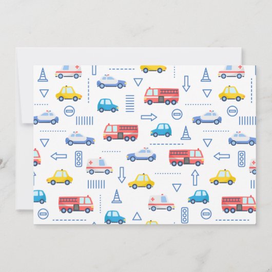 Stadsvervoer Vrachtwagen Tweede verjaardag Kaart (Achterkant)