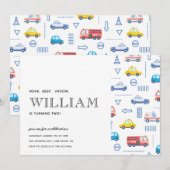 Stadsvervoer Vrachtwagen Tweede verjaardag Kaart (Voorkant / Achterkant)