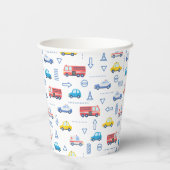 Stadsvervoer Vrachtwagen Tweede verjaardag Papieren Bekers (Achterkant)