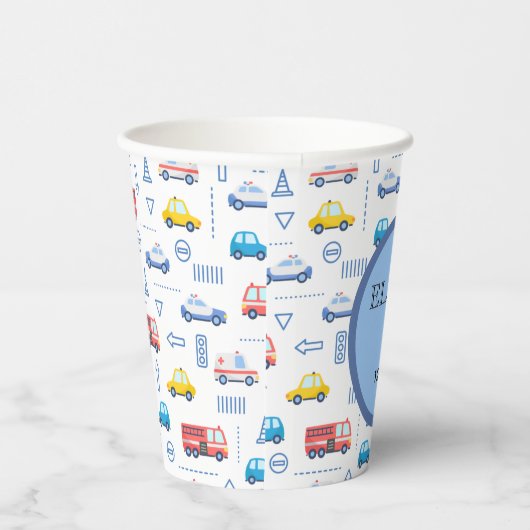 Stadsvervoer Vrachtwagen Tweede verjaardag Papieren Bekers (Rechts)