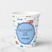 Stadsvervoer Vrachtwagen Tweede verjaardag Papieren Bekers (Voorkant)