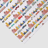 Stadsvervoermiddelen Vrachtauto's Auto's Kinderen Tissuepapier (Detail)