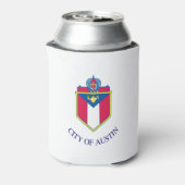 Stadsvlag Austin (Texas) Blikjeskoeler (Blikje Achterkant)