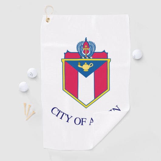 Stadsvlag Austin (Texas) Golfhanddoek (Insitu)