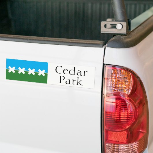 Stadsvlag Cedar Park, Texas bumper sticker, 2016 Bumpersticker (Op Truck)